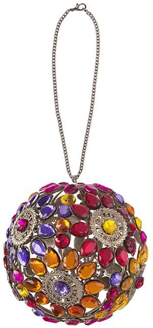 Ganz Acrylic Crystal Decorative Gem Ball Ornament/Suncatcher, 4" (Dark Rainbow) Ganz Acrylic Crystal Decorative Gem Ball Ornament/Suncatcher, 4" (Dark Rainbow)