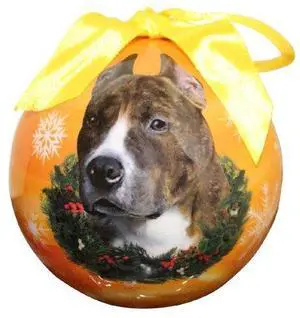 Pit Bull Christmas Ornament Shatter Proof Ball Easy To Personalize Pit Bull Christmas Ornament Shatter Proof Ball Easy To Personalize