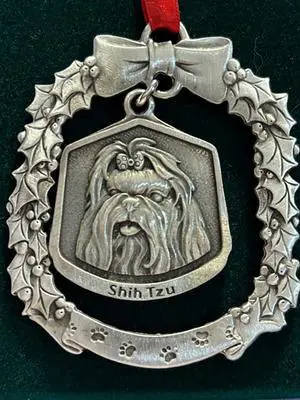 Shih Tzu Fine Pewter Dog Breed Ornament Shih Tzu Fine Pewter Dog Breed Ornament