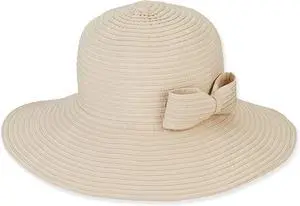 Sun 'N' Sand Classic Snap & Go Foldable Hat with Bow Trim (One Size - Natural) Sun 'N' Sand Classic Snap & Go Foldable Hat with Bow Trim (One Size - Natural)