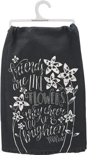 Primitives by Kathy Dish Towel - 112934 Friends are Like Flowers, 28" Primitives by Kathy Dish Towel - 112934 Friends are Like Flowers, 28"