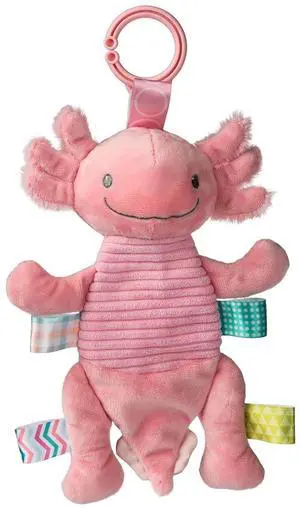Mary Meyer Crinkle Teether Toy with Crinkle & Rattle Inside, 9", Pink Axolotl Mary Meyer Crinkle Teether Toy with Crinkle & Rattle Inside, 9", Pink Axolotl