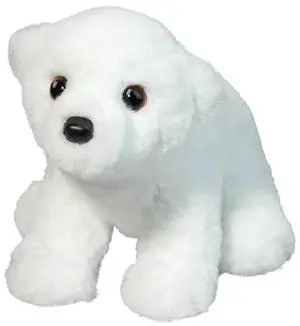 Douglas Mini Whitie Soft Polar Bear Plush Stuffed Animal, 6" sitting Douglas Mini Whitie Soft Polar Bear Plush Stuffed Animal, 6" sitting