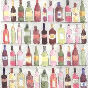 Celebrate the Home Watercolor 3-Ply Paper Cocktail Napkins, Wine Shelves, 20 Count Celebrate the Home Watercolor 3-Ply Paper Cocktail Napkins, Wine Shelves, 20 Count