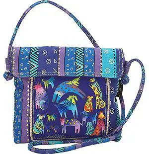 Laurel Burch Mythical Dogs Crossbody 10.5 x 1.5 x 9 inches Laurel Burch Mythical Dogs Crossbody 10.5 x 1.5 x 9 inches