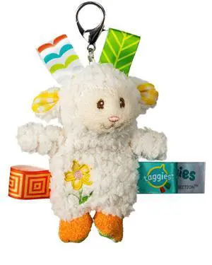 Taggies Plush Stuffed Animal Backpack, Purse, Bag Charm, Sherbet Lamb, 6" Taggies Plush Stuffed Animal Backpack, Purse, Bag Charm, Sherbet Lamb, 6"
