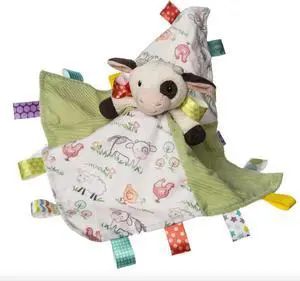 Taggies Charcter Blanket Plush Soft Snuggle Toy w/Tags, 12-Inches, Buttercup Cow Taggies Charcter Blanket Plush Soft Snuggle Toy w/Tags, 12-Inches, Buttercup Cow