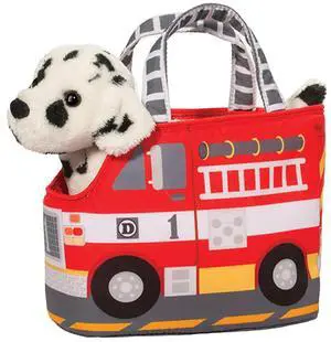 Douglas Pals Fire Truck Pet Sak w/ Dalmatian Stuffed Animal Toy, 7" Douglas Pals Fire Truck Pet Sak w/ Dalmatian Stuffed Animal Toy, 7"