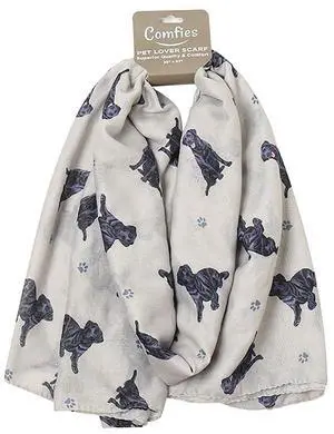 Black Labrador Retriever Dog Lover Scarf - Year-round scarf, Lightweight, 67" Black Labrador Retriever Dog Lover Scarf - Year-round scarf, Lightweight, 67"