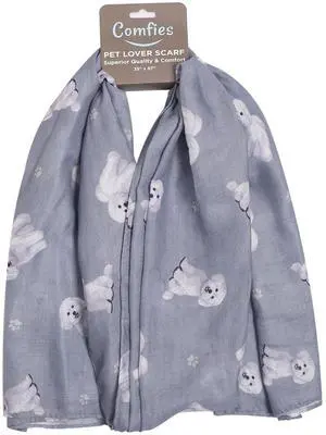 Bischon Frise Dog Lover Scarf - All-year-round scarf- Lightweight material, 67" Bischon Frise Dog Lover Scarf - All-year-round scarf- Lightweight material, 67"