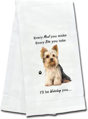 E&S Pets 711-45 Yorkie Yorkshire Terrier Dog Kitchen Towel, Off-white E&S Pets 711-45 Yorkie Yorkshire Terrier Dog Kitchen Towel, Off-white