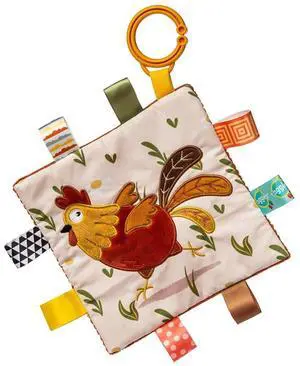 Taggies Crinkle Me Toy with Paper & Squeaker with Sensory Tags, 6 x 6", Rooster Taggies Crinkle Me Toy with Paper & Squeaker with Sensory Tags, 6 x 6", Rooster