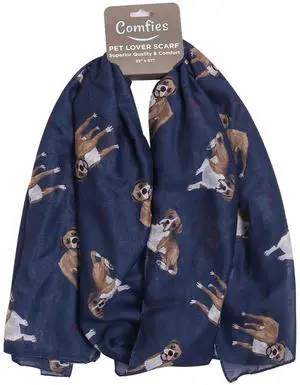 Boxer Dog Lover Scarf - Year-round scarf, Lightweight material, 67" Boxer Dog Lover Scarf - Year-round scarf, Lightweight material, 67"