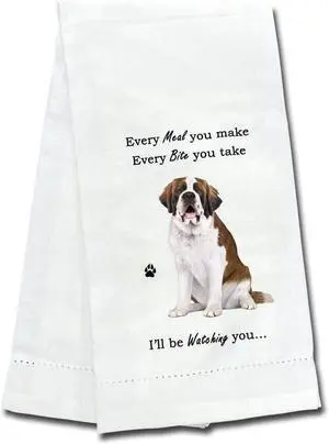E&S Pets 711-50 Saint Bernard Dog Kitchen Towel, Off-white E&S Pets 711-50 Saint Bernard Dog Kitchen Towel, Off-white