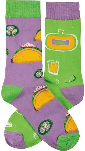 Primitives by Kathy 113074 Tacos and Tequila Socks Primitives by Kathy 113074 Tacos and Tequila Socks