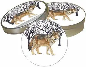Paperproducts Design Coaster Set. Set 6, 4, Patti Gay/Two Can Art Winter Wolf Paperproducts Design Coaster Set. Set 6, 4, Patti Gay/Two Can Art Winter Wolf