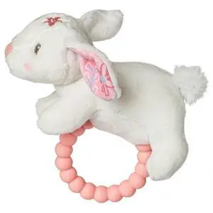 Mary Meyer Soft Baby Rattle with Soothing Teether Ring, 6-Inches, Bella Bunny Mary Meyer Soft Baby Rattle with Soothing Teether Ring, 6-Inches, Bella Bunny