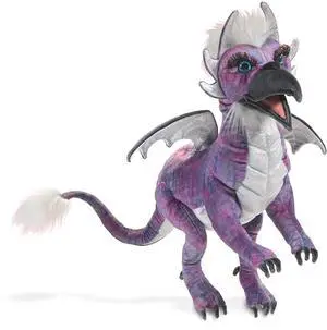 Folkmanis Beaked Dragon Hand Puppet, Purple, 28" Folkmanis Beaked Dragon Hand Puppet, Purple, 28"