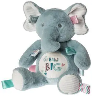 Taggies Stuffed Animal Soft Toy with Sensory Tags, 13-Inches, Dream Big Elephant Taggies Stuffed Animal Soft Toy with Sensory Tags, 13-Inches, Dream Big Elephant