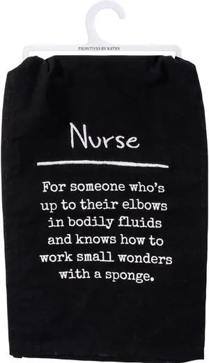 Primitives by Kathy Kitchen Embroidered Dish Towel - Definition: Nurse Primitives by Kathy Kitchen Embroidered Dish Towel - Definition: Nurse