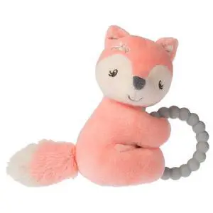Mary Meyer Soft Baby Rattle with Soothing Teether Ring, 6", Sweet-n-Sassy Fox Mary Meyer Soft Baby Rattle with Soothing Teether Ring, 6", Sweet-n-Sassy Fox