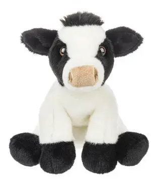 Ganz H14910 Heritage Collection Black/White Cow Plush Stuffed Animal Toy, 12" Ganz H14910 Heritage Collection Black/White Cow Plush Stuffed Animal Toy, 12"