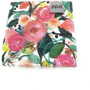 Paperproducts Design La Belle Rose Beverage Napkin, 5", 20 count Paperproducts Design La Belle Rose Beverage Napkin, 5", 20 count
