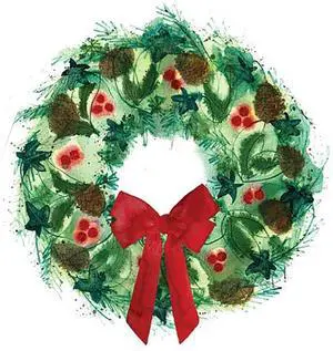 PaperProducts Design Winter Wreath Beverage Napkin, 20 CT PaperProducts Design Winter Wreath Beverage Napkin, 20 CT