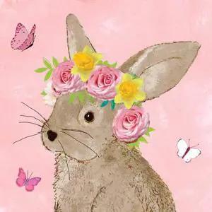 Paperproducts Design Easter Beauty Beverage Napkin, 5" x 5", Multicolor Paperproducts Design Easter Beauty Beverage Napkin, 5" x 5", Multicolor