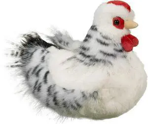 Douglas Salty Black & White Hen Chicken Plush Stuffed Animal, 9" Douglas Salty Black & White Hen Chicken Plush Stuffed Animal, 9"