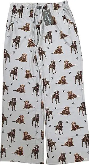 Chocolate Labrador Unisex Lightweight Cotton Blend Pajama Bottoms- X-Large Chocolate Labrador Unisex Lightweight Cotton Blend Pajama Bottoms- X-Large
