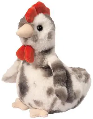 Rockie Soft Gray and White Spotted Chicken Mini Plush Stuffed Animal Toy, 7 Inch Rockie Soft Gray and White Spotted Chicken Mini Plush Stuffed Animal Toy, 7 Inch