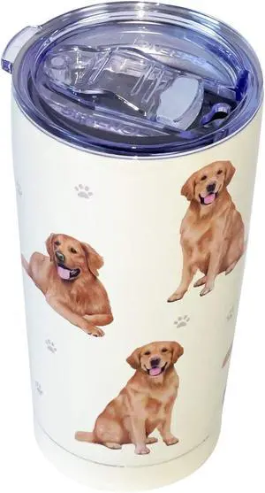 Serengeti 20 Oz Golden Retriever Dog Stainless Steel Tumbler w Spill Proof Lid Serengeti 20 Oz Golden Retriever Dog Stainless Steel Tumbler w Spill Proof Lid