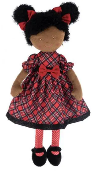Ganz Natalia Rag Doll with Brown Skin and Black Curly Hair, 20" H Ganz Natalia Rag Doll with Brown Skin and Black Curly Hair, 20" H