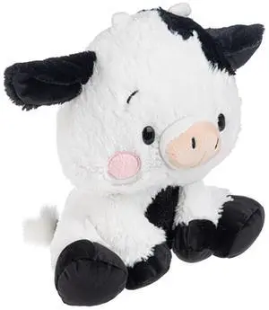 Ganz Nashies Black and White Cow Soft Plush Stuffed Animal Toy, 9" Ganz Nashies Black and White Cow Soft Plush Stuffed Animal Toy, 9"