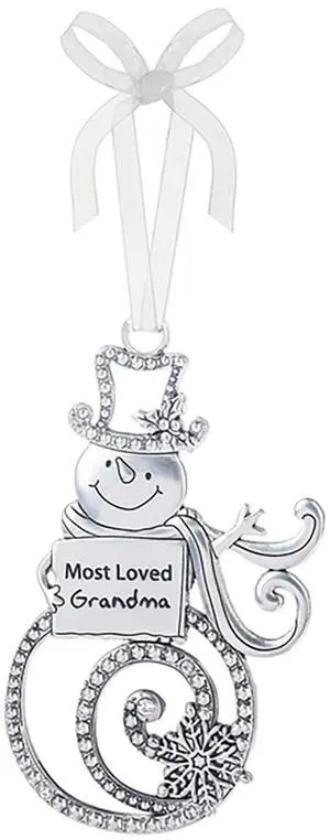 Ganz Ornament - Most Loved Grandma - Silver Ganz Ornament - Most Loved Grandma - Silver