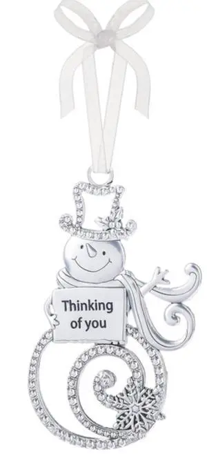 Ganz Ornament - Thinking of You - Silver Ganz Ornament - Thinking of You - Silver