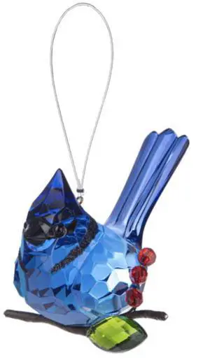 Crystal Expressions Ganz Elegant Holly Berry Blue Jay Ornament, ACRYX-288, 4" Crystal Expressions Ganz Elegant Holly Berry Blue Jay Ornament, ACRYX-288, 4"
