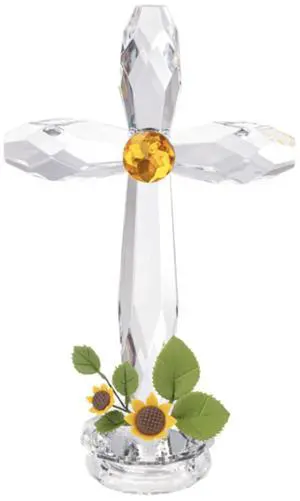 Ganz Acrylic Standing Floral Cross With Sunflowers, 7.5" Ganz Acrylic Standing Floral Cross With Sunflowers, 7.5"