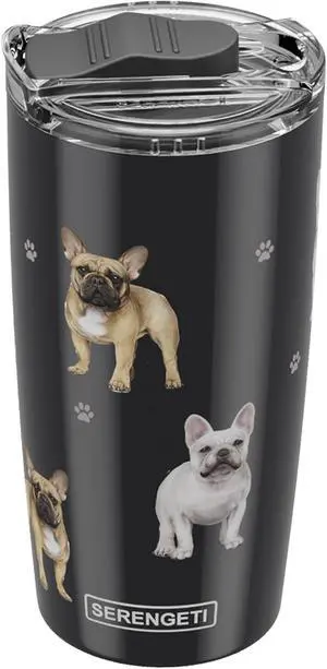 Serengeti 20 Oz French Bulldog Dog Stainless Steel Tumbler with Spill Proof Lid Serengeti 20 Oz French Bulldog Dog Stainless Steel Tumbler with Spill Proof Lid