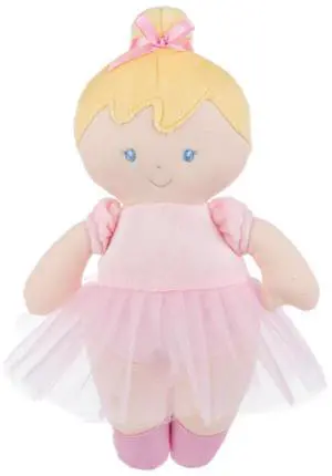 Ganz Blond Hair Ballerina Baby Doll Plush Stuffed Toy with Soft Rattle, 9" Ganz Blond Hair Ballerina Baby Doll Plush Stuffed Toy with Soft Rattle, 9"