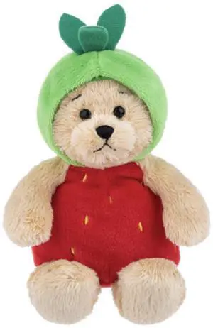 Ganz Wee Bears Strawberry Costume Plush Stuffed Animal Toy, 7" Ganz Wee Bears Strawberry Costume Plush Stuffed Animal Toy, 7"