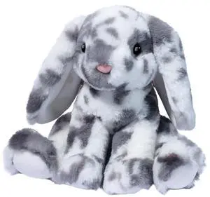 Douglas Toys Bouncie Soft Gray Spotted Bunny Stuffed Animal Toy, 8" sitting Douglas Toys Bouncie Soft Gray Spotted Bunny Stuffed Animal Toy, 8" sitting
