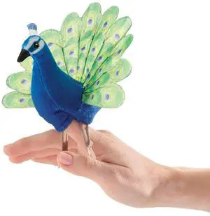 Folkmanis Mini Peacock Finger Puppet Folkmanis Mini Peacock Finger Puppet