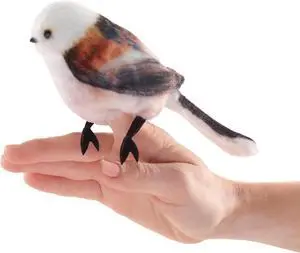 Folkmanis Mini Long-Tailed Tit Finger Puppet Folkmanis Mini Long-Tailed Tit Finger Puppet