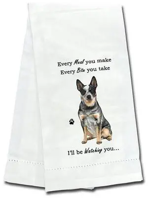 E&S Pets 711-90 Australian Cattle Dog Kitchen Towel, Off-white E&S Pets 711-90 Australian Cattle Dog Kitchen Towel, Off-white