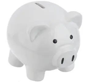 Ganz Pink Pig Money Bank, 6-inch Length, White, BG4660 Ganz Pink Pig Money Bank, 6-inch Length, White, BG4660