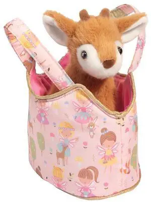 Douglas Fairy Friends Sassy Sak Tote Purse w/ Fawn Plush Stuffed Animal Toy, 7" Douglas Fairy Friends Sassy Sak Tote Purse w/ Fawn Plush Stuffed Animal Toy, 7"