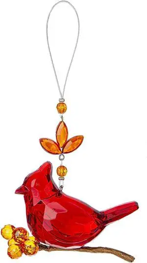 Ganz Autumn Cardinal Ornament, 3-inch Length, Acrylic and Iron Ganz Autumn Cardinal Ornament, 3-inch Length, Acrylic and Iron