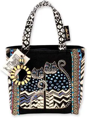 Laurel Burch Polka Dot Gatos Spotted Cats Small Tote, 8.5 x 8.25 x 2.75" Laurel Burch Polka Dot Gatos Spotted Cats Small Tote, 8.5 x 8.25 x 2.75"